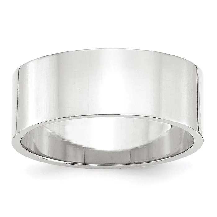 Rings Goldia Solid 14K White Gold 8mm Light Weight Flat MensWomens Wedding Band Ring Size 13 Rings Goldia Solid 14K White Gold 8mm Light Weight Flat MensWomens Wedding Band Ring Size 13
