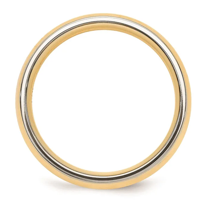 Rings Goldia Solid 14K Yellow Gold TwoTone 6mm Domed Size 12 Wedding MensWomens Wedding Band Ring Rings Goldia Solid 14K Yellow Gold TwoTone 6mm Domed Size 12 Wedding MensWomens Wedding Band Ring