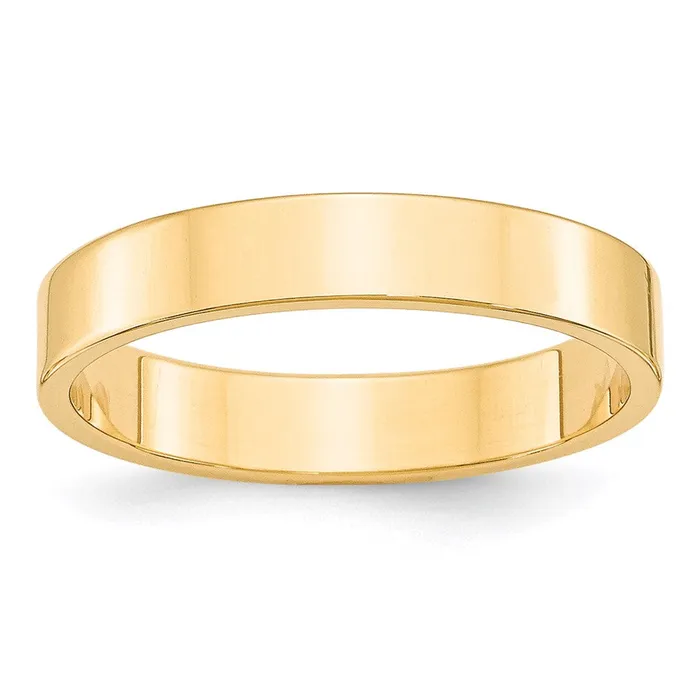 Rings Goldia Solid 18K Yellow Gold 4mm Light Weight Flat MensWomens Wedding Band Ring Size 125 Rings Goldia Solid 18K Yellow Gold 4mm Light Weight Flat MensWomens Wedding Band Ring Size 125