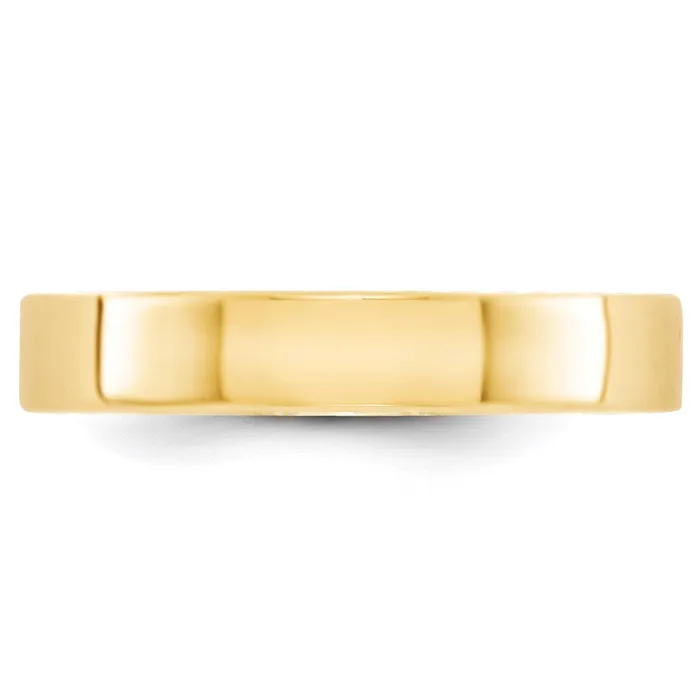 Rings Goldia Solid 18K Yellow Gold 4mm Light Weight Flat MensWomens Wedding Band Ring Size 125 Rings Goldia Solid 18K Yellow Gold 4mm Light Weight Flat MensWomens Wedding Band Ring Size 125