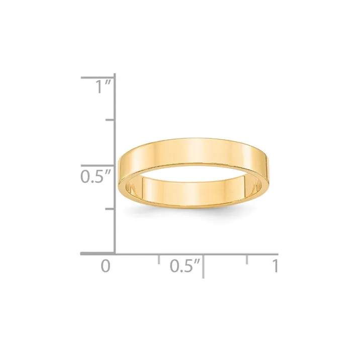 Rings Goldia Solid 18K Yellow Gold 4mm Light Weight Flat MensWomens Wedding Band Ring Size 125 Rings Goldia Solid 18K Yellow Gold 4mm Light Weight Flat MensWomens Wedding Band Ring Size 125
