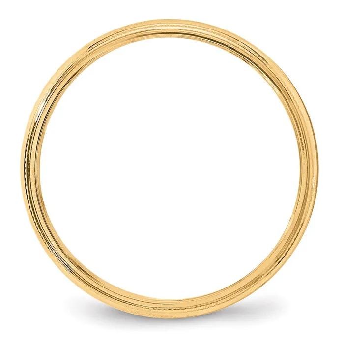 Rings Goldia Solid 18K Yellow Gold 4mm Light Weight Milgrain Half Round MensWomens Wedding Band Ring Size 85 Rings Goldia Solid 18K Yellow Gold 4mm Light Weight Milgrain Half Round MensWomens Wedding Band Ring Size 85