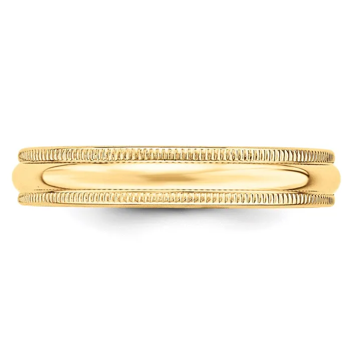 Rings Goldia Solid 18K Yellow Gold 4mm Light Weight Milgrain Half Round MensWomens Wedding Band Ring Size 85 Rings Goldia Solid 18K Yellow Gold 4mm Light Weight Milgrain Half Round MensWomens Wedding Band Ring Size 85