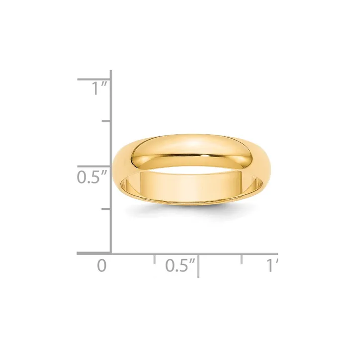 Rings Goldia Solid 18K Yellow Gold 5mm Half Round MensWomens Wedding Band Ring Size 125 Rings Goldia Solid 18K Yellow Gold 5mm Half Round MensWomens Wedding Band Ring Size 125