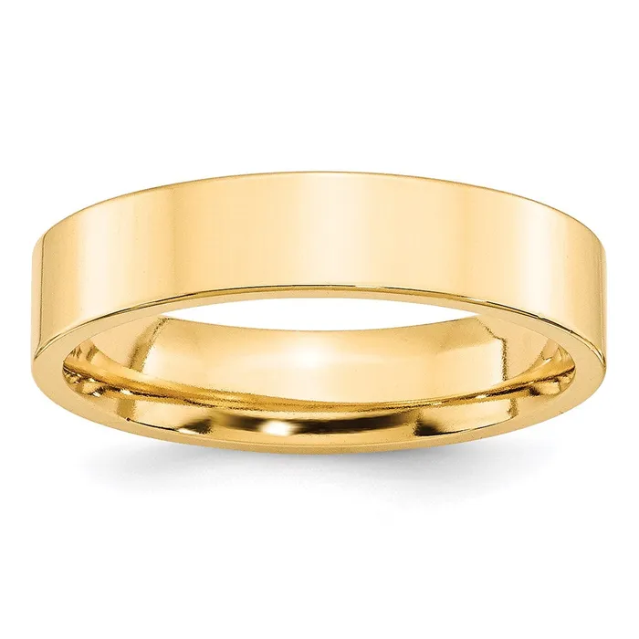 Rings Goldia Solid 18K Yellow Gold 5mm Standard Flat Comfort Fit MensWomens Wedding Band Ring Size 10 Rings Goldia Solid 18K Yellow Gold 5mm Standard Flat Comfort Fit MensWomens Wedding Band Ring Size 10