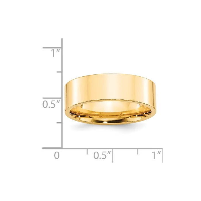 Rings Goldia Solid 18K Yellow Gold 7mm Standard Flat Comfort Fit MensWomens Wedding Band Ring Size 4 Rings Goldia Solid 18K Yellow Gold 7mm Standard Flat Comfort Fit MensWomens Wedding Band Ring Size 4