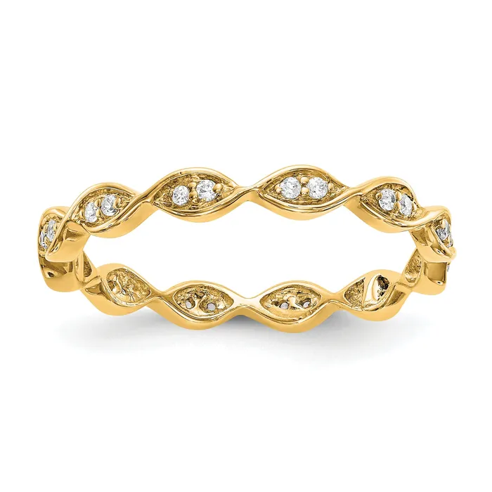 Rings Goldia Solid Real 14k White Polished Round 2CT Double Row CZ Eternity Wedding Band Ring Rings Goldia Solid Real 14k White Polished Round 2CT Double Row CZ Eternity Wedding Band Ring