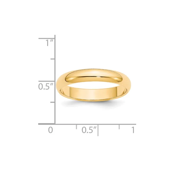 Rings Solid 18K Yellow Gold 4mm Half Round MensWomens Wedding Band Ring Size 125 Goldia Rings Solid 18K Yellow Gold 4mm Half Round MensWomens Wedding Band Ring Size 125 Goldia