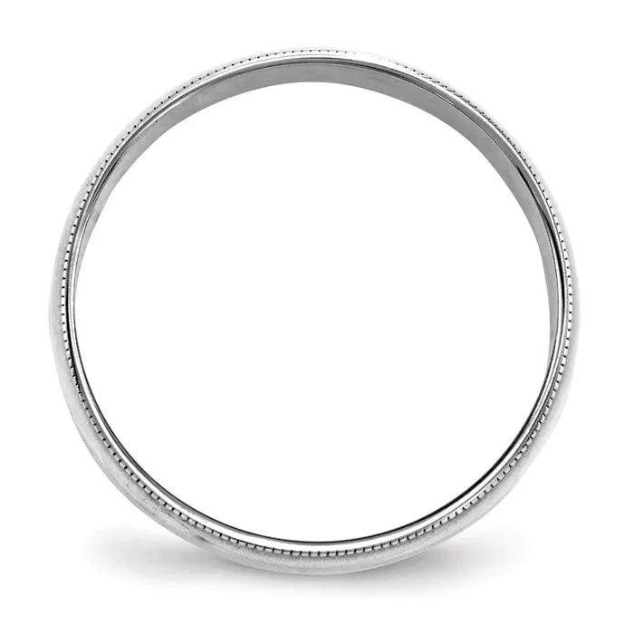 Solid 14K White Gold 6mm Light Weight Milgrain Half Round MensWomens Wedding Band Ring Size 105 Goldia Rings Solid 14K White Gold 6mm Light Weight Milgrain Half Round MensWomens Wedding Band Ring Size 105 Goldia Rings