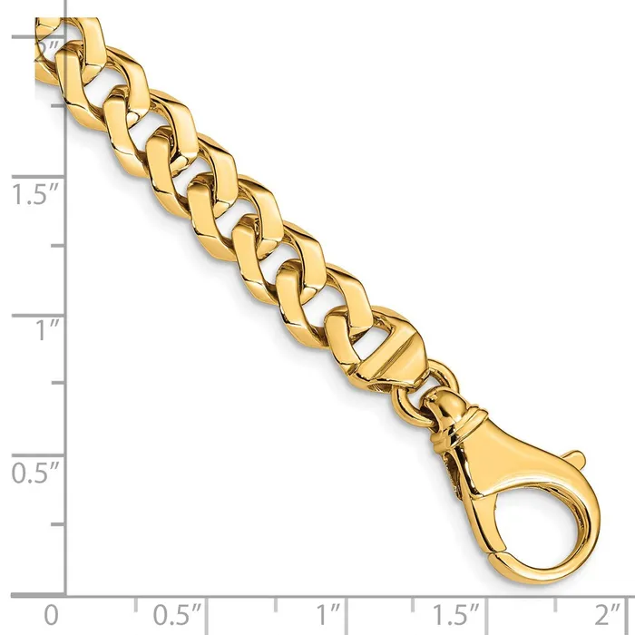 Solid 14K Yellow Gold 20 inch 8mm Hand Polished Fancy Link with Fancy Lobster Clasp Chain Necklace MDS Necklaces Solid 14K Yellow Gold 20 inch 8mm Hand Polished Fancy Link with Fancy Lobster Clasp Chain Necklace MDS Necklaces