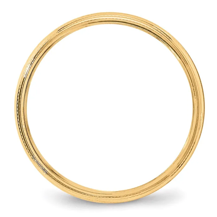 Solid 18K Yellow Gold 4mm Milgrain HalfRound Wedding MensWomens Wedding Band Ring Size 8 Goldia Rings Solid 18K Yellow Gold 4mm Milgrain HalfRound Wedding MensWomens Wedding Band Ring Size 8 Goldia Rings