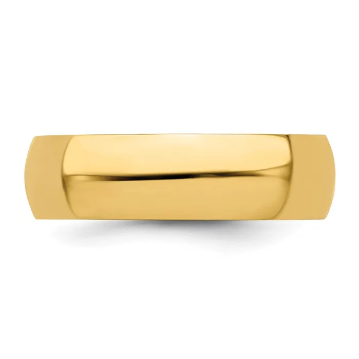 Solid 18K Yellow Gold 6mm HalfRound Wedding MensWomens Wedding Band Ring Size 105 Goldia Rings Solid 18K Yellow Gold 6mm HalfRound Wedding MensWomens Wedding Band Ring Size 105 Goldia Rings