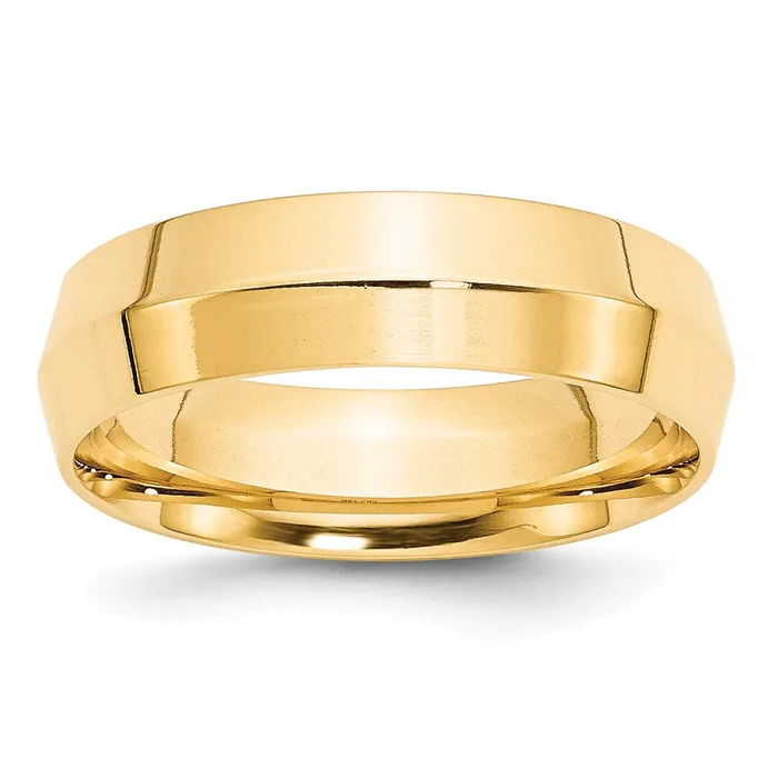 Solid 18K Yellow Gold 6mm Knife Edge Comfort Fit MensWomens Wedding Band Ring Size 14 Goldia Rings Solid 18K Yellow Gold 6mm Knife Edge Comfort Fit MensWomens Wedding Band Ring Size 14 Goldia Rings